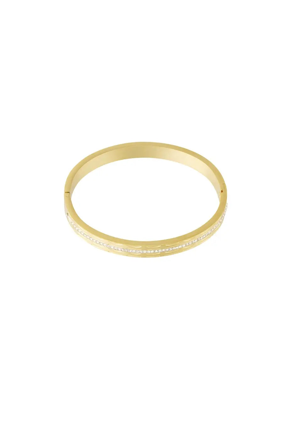 Златиста гривна BANGLES – геометричен дизайн, неръждаема стомана Versai