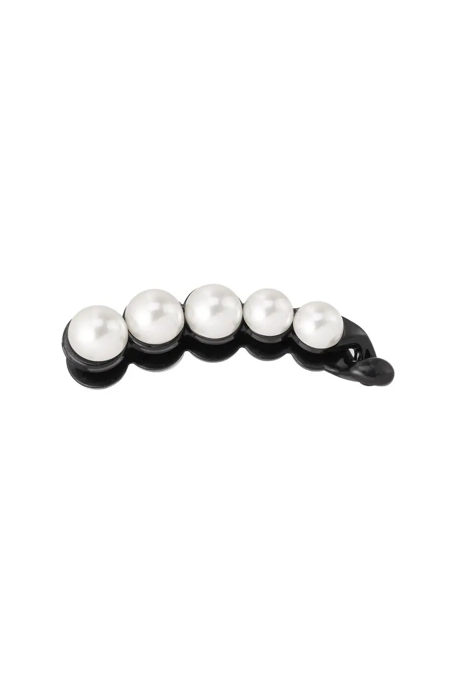 Щипка за коса HAIR CLIP PEARLS – черна с перли, 10 см Versai