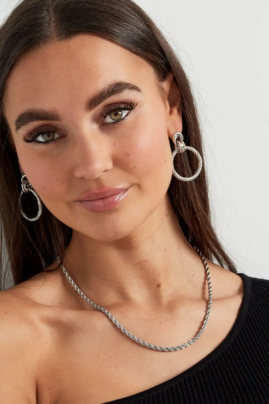 Колие TWISTED – златисто, неръждаема стомана, 4.5 мм, 45+5 см Versai