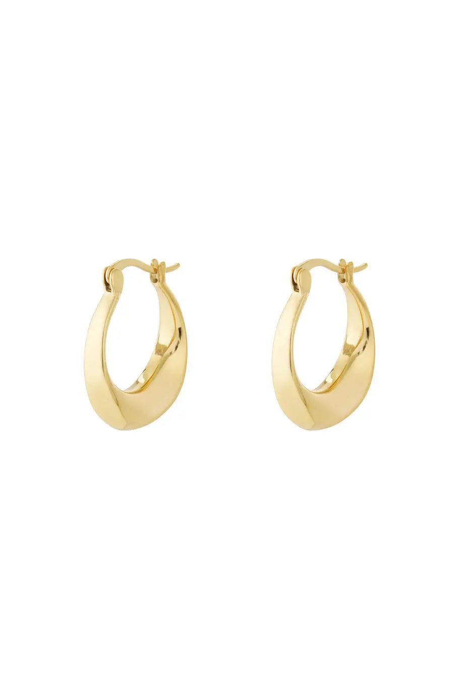 Обеци Curve Hoop – златисти, от неръждаема стомана, 2.4 см Versai