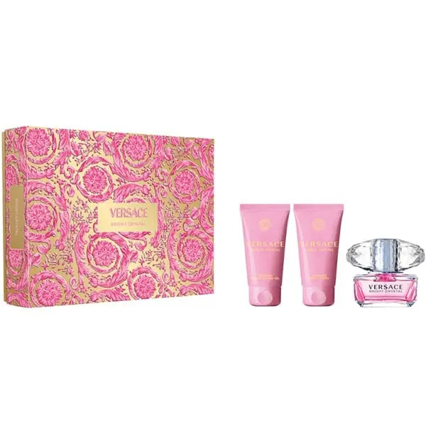 Versace Bright Crystal 50ml EDT + Shampoo 50ml + Body Lotion 50ml Подаръчен комплект за жени Versace