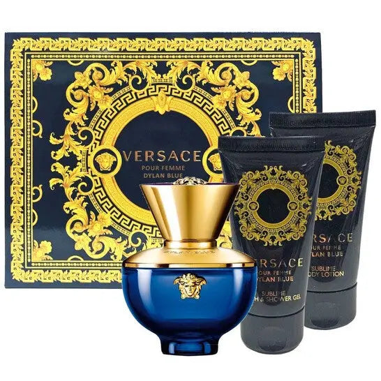 Versace Dylan Blue 50ml EDP + Shower Gel 50ml + Body Lotion 50ml Подаръчен комплект за жени Versace