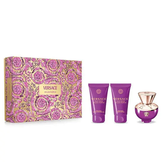 Versace Dylan Purple 50ml EDP + Shower Gel 50ml + Body Lotion 50ml Подаръчен комплект за жени Versace