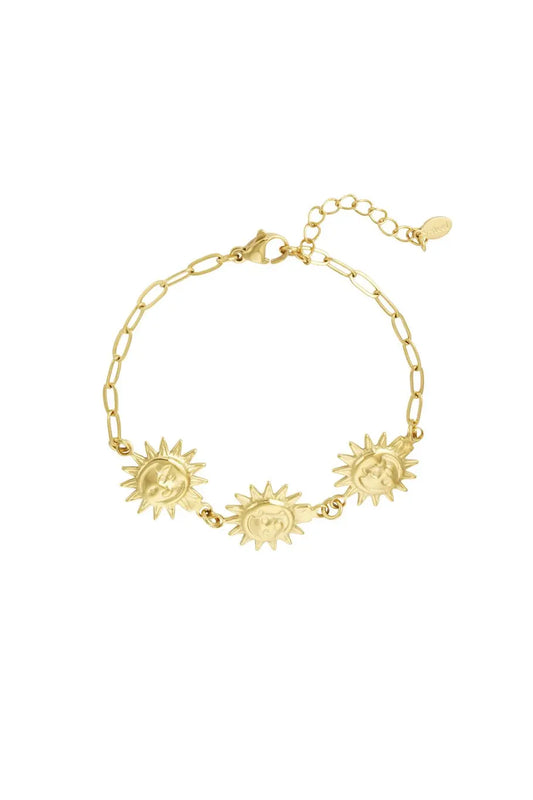 Гривна GOLDEN GLOW – златиста, неръждаема стомана, 16 см + 3 см удължение Versai