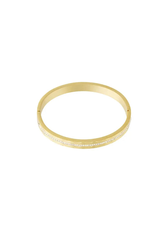 Златиста гривна BANGLES – геометричен дизайн, неръждаема стомана Versai