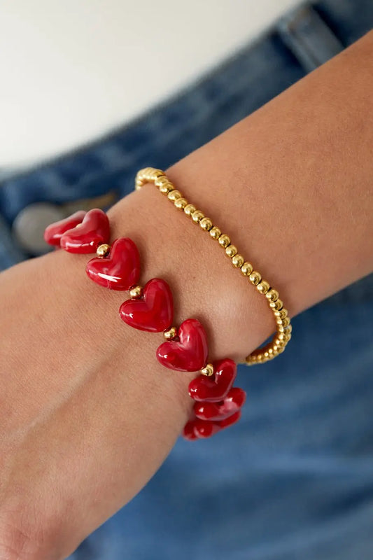 Гривна SOLID BEAD – 4 мм мъниста, златиста, от неръждаема стомана, 16 см + 3 см удължение Versai