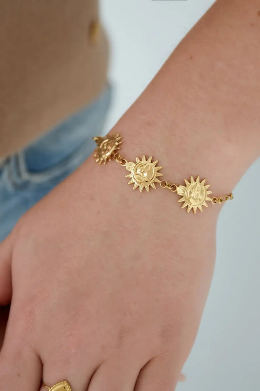 Гривна GOLDEN GLOW – златиста, неръждаема стомана, 16 см + 3 см удължение Versai