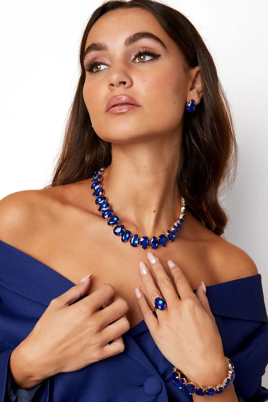 Колие LARGE BEADS MULTI – меден цвят, кафяви стъклени мъниста, 38+14 см, регулиращо Versai