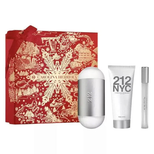 CAROLINA HERRERA 212 NYC 100ml EDT + Body Lotion 100ml + 10ml EDT Подаръчен комплект за жени Carolina Herrera