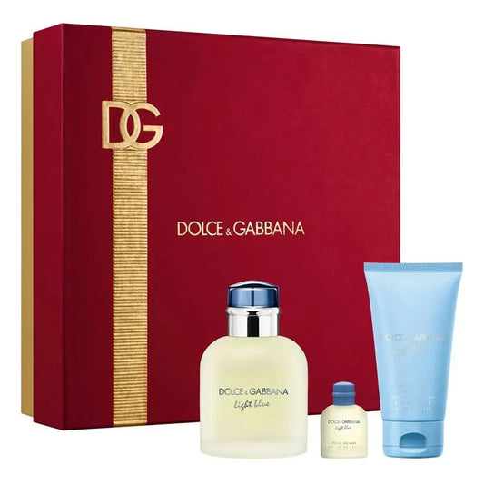 D&G Light Blue 75ml EDT + Shower Gel 50ml + 4.5ml EDT Подаръчен комплект за мъже Dolce & Gabbana