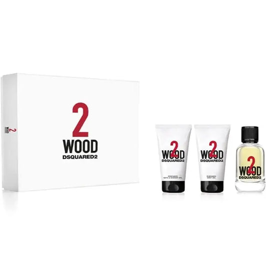 Dsquared2 Wood 2 50ml EDT + Shower Gel 50ml + Body Lotion 50ml Подаръчен комплект за мъже и жени DSquared2