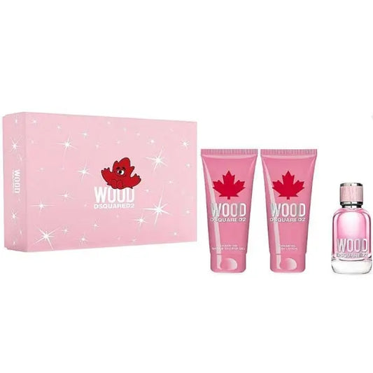 Dsquared2 Wood 50ml EDT + Shower Gel 100ml + Body Lotion 100ml Подаръчен комплект за жени DSquared2