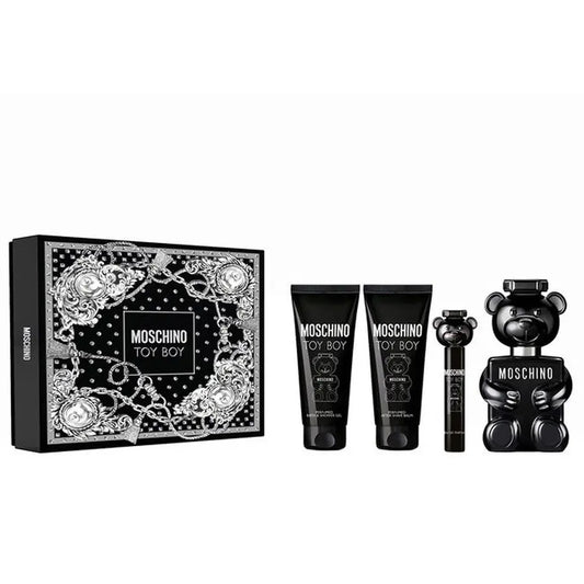 Moschino Toy Boy 100ml EDP + Body Gel 100ml + After Shave Balm 100ml + 10ml EDP Подаръчен комплект за мъже Moschino