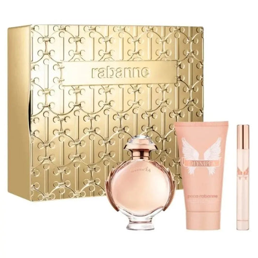 Olympea 50ml EDP + Body Lotion 75ml + 10ml EDP Подаръчен комплект за жени Paco Rabanne