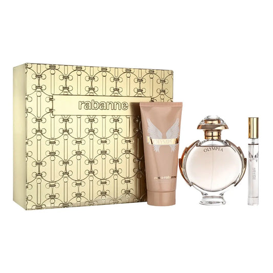 Olympea 80ml EDP + Body Lotion 100ml + 10ml EDP Подаръчен комплект за жени Paco Rabanne