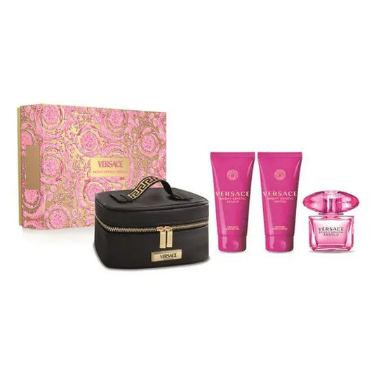 Versace Bright Crystal Absolu 90ml EDP + Body Lotion 100ml + Shower Gel 100ml + Несесер Подаръчен комплект за жени Versace