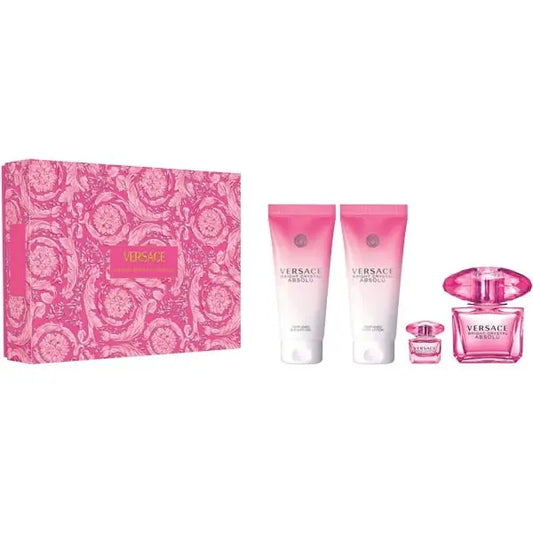Versace Bright Crystal Absolu 90ml EDP + Shower Gel 100ml + Body Lotion 100ml + 5ml EDP Подаръчен комплект за жени Versace