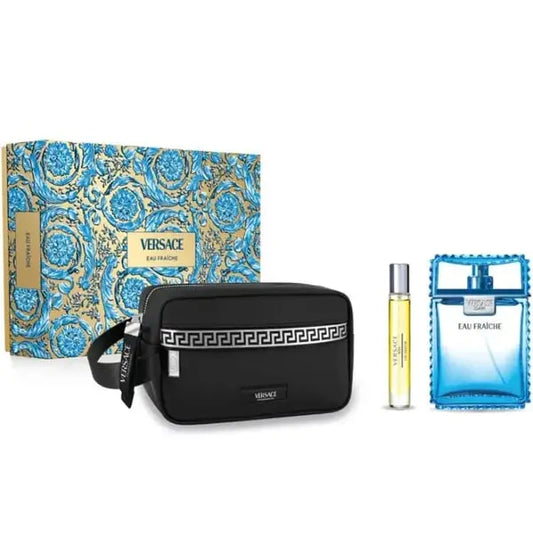 Versace Man Eau Fraiche 100ml EDT + 10ml EDT + Несесер Подаръчен комплект за мъже Versace