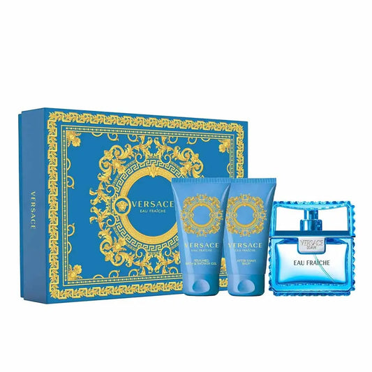 Versace Man Eau Fraiche 50ml EDT + Shower Gel 50ml + After Shave Balm 50ml Подаръчен комплект за мъже Versace
