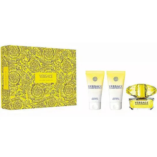 Versace Yellow Diamond 90ml EDT + Body Lotion 100ml + Shower Gel 100ml + 5ml Подаръчен комплект за жени Versace